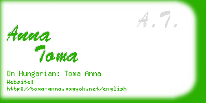 anna toma business card